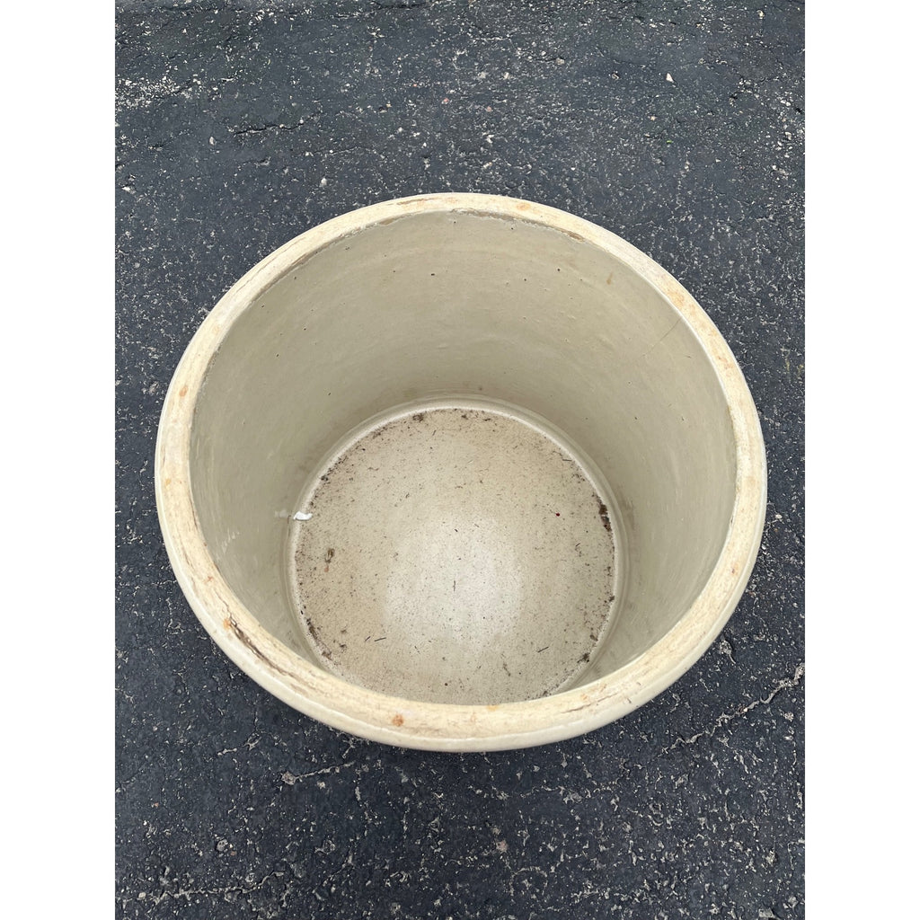 Antique Monmouth Pottery Co. 15 Gallon Stoneware Crock Rare Squatty Size
