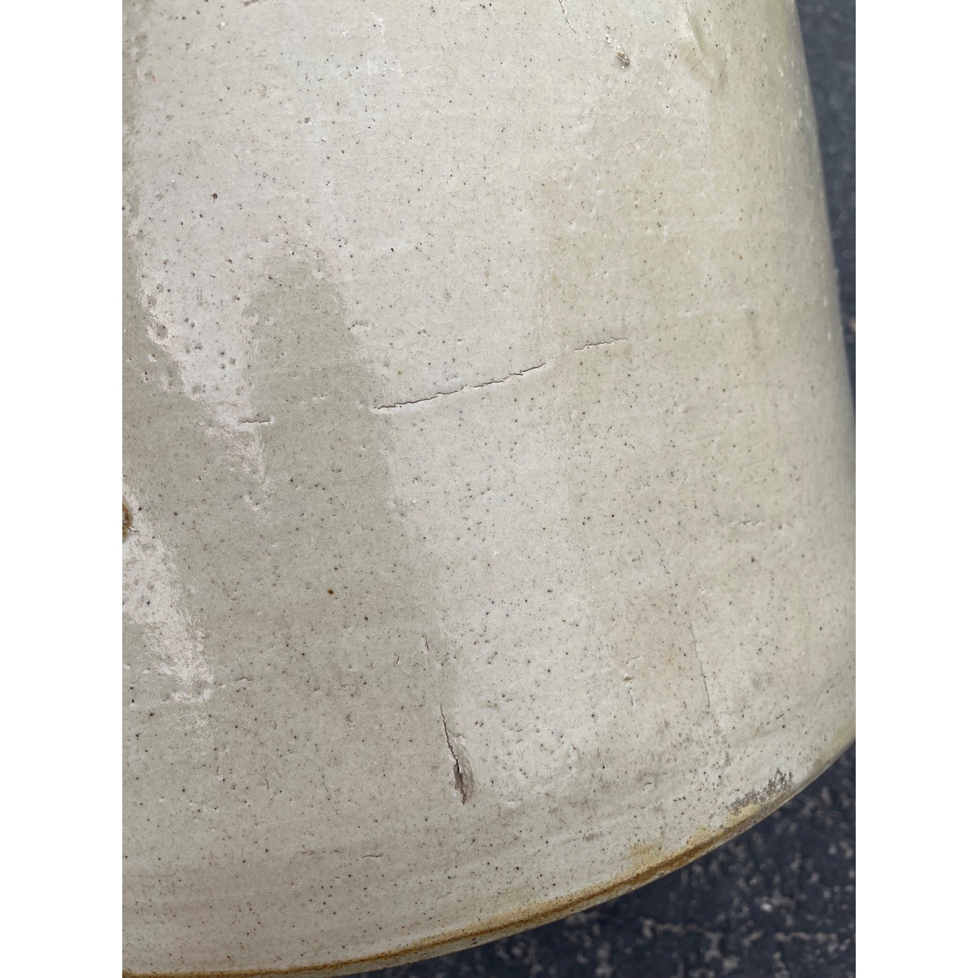Antique Monmouth Pottery Co. 15 Gallon Stoneware Crock Rare Squatty Size