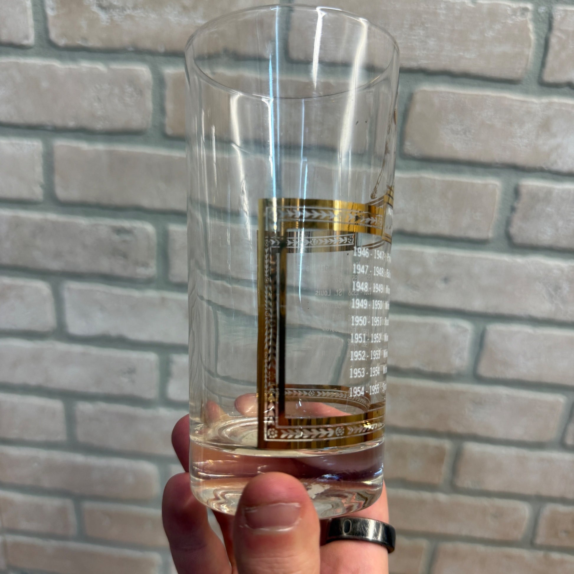 Rare Vintage 1946-1963 NBA Champions Glass NBA Boston Celtics MLPS ++