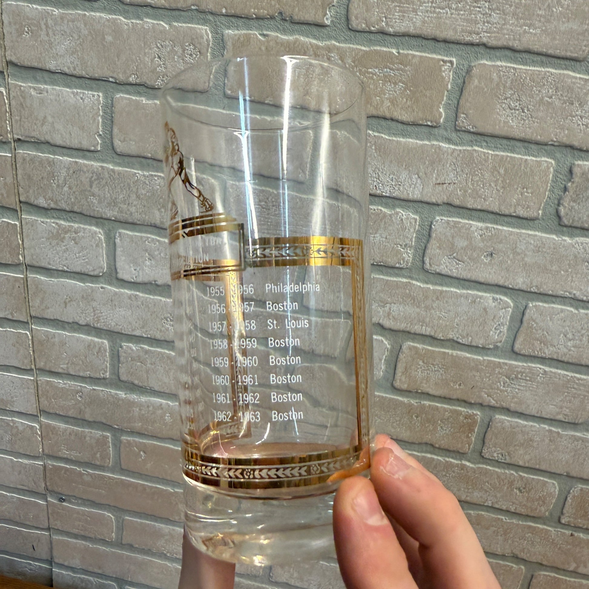 Rare Vintage 1946-1963 NBA Champions Glass NBA Boston Celtics MLPS ++