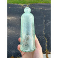 Antique Gray & Co Blob Top Soda Bottle Janesville Wi Wisconsin Hutchinson Aqua Blue