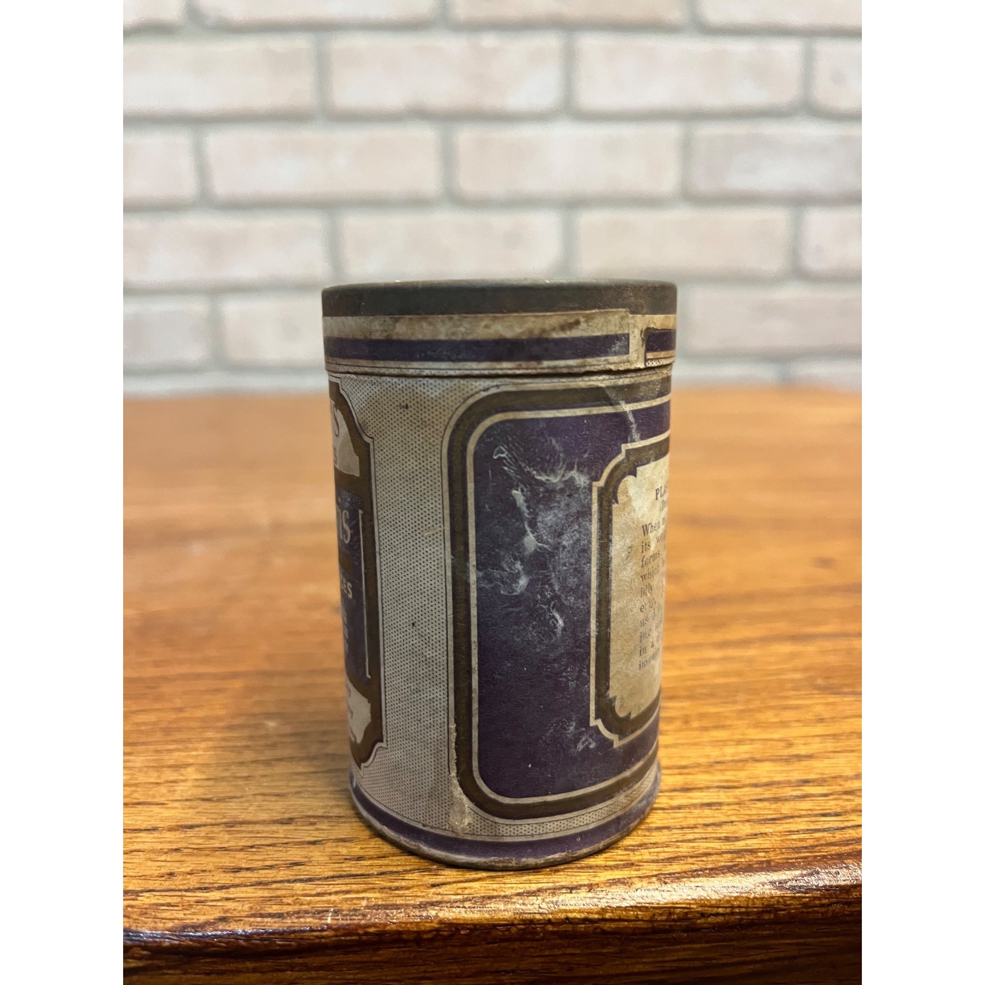 Vintage Dental Plaster Apothecary Can Haanen's Drug Store Green Bay Wisconsin