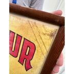 Original Sleepy Eye Flour Paper Litho Framed Sign Advertising Native American