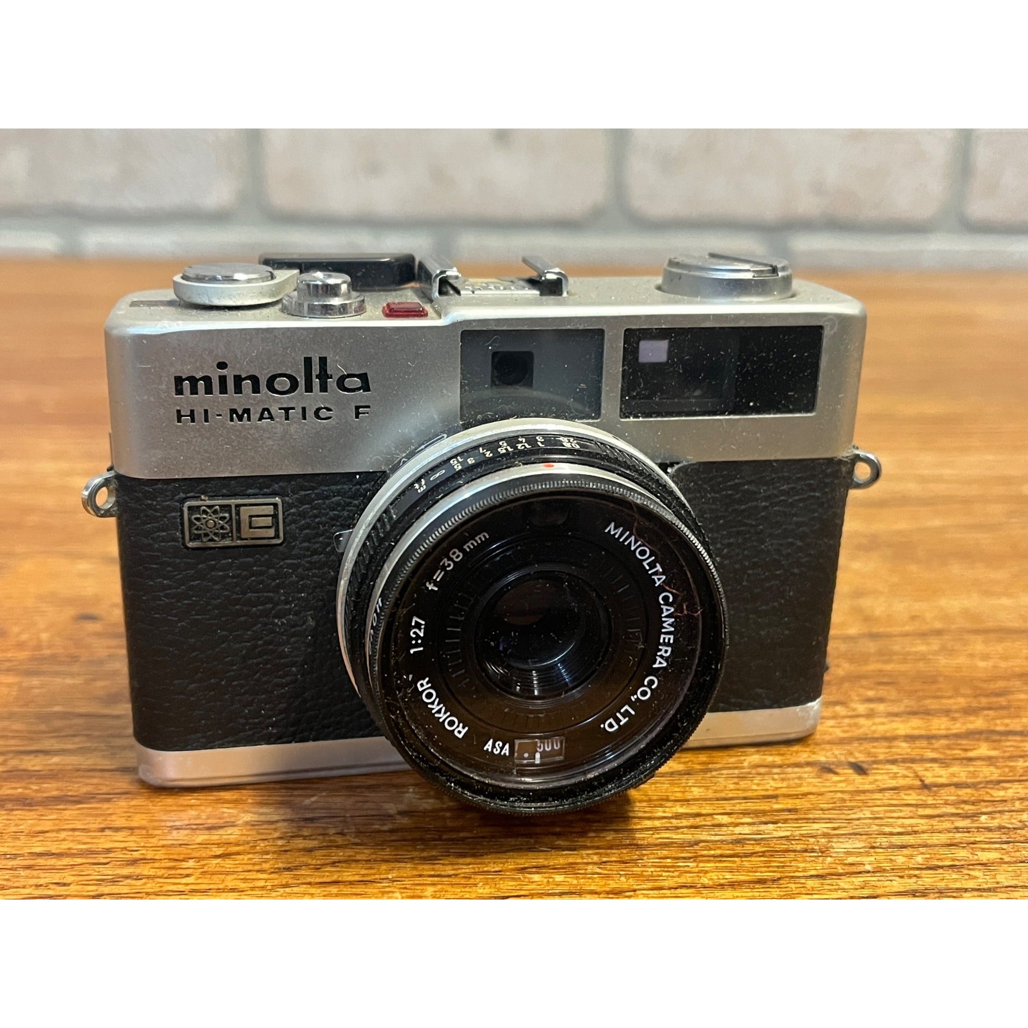 Minolta Hi-Matic F 35mm Rangefinder Film Camera, Rokkor 38mm f/2.7 - FOR PARTS