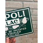 Original c1900s Tripoli Lilac Hanging Advertising Sign Pharmacy Drug Store