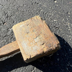 Antique Primitive Wooden Mallet Meat Beetle Hand Hewn Farm Tool Rustic Decor