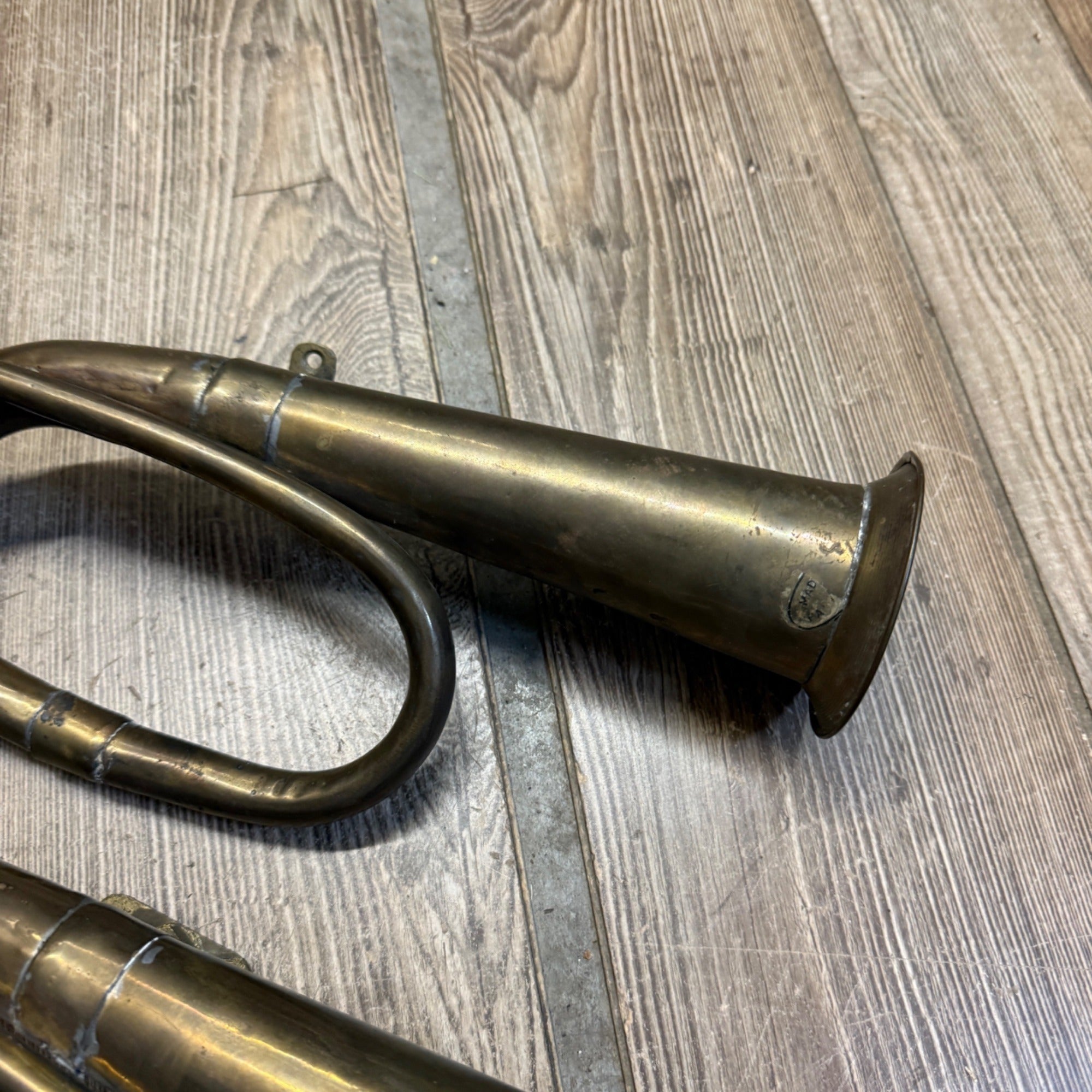 Vintage Antique lot of Horns Brass Musical Instruments Decor As-is