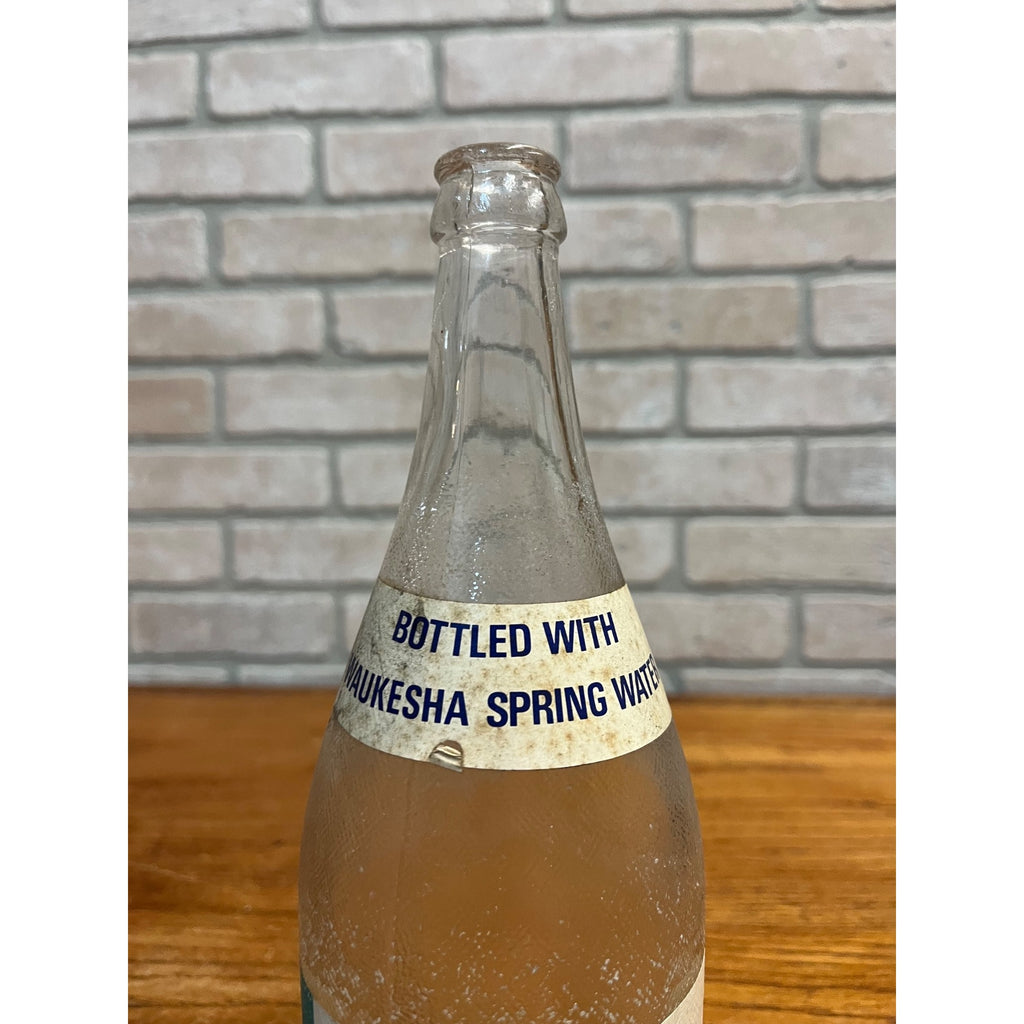 Vintage Bon Ton Waukesha Wisconsin Wis White Soda Glass Bottle 32oz