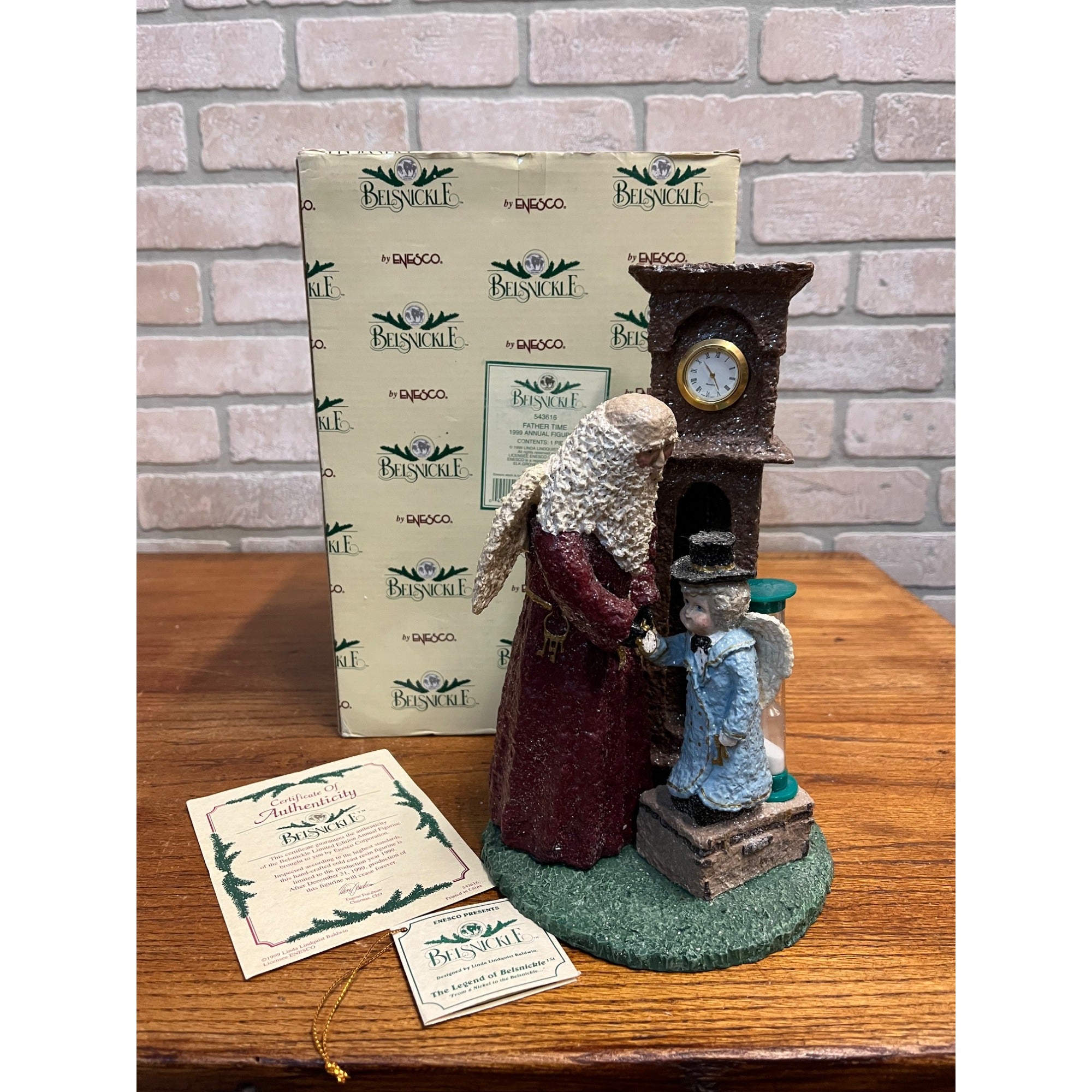 1999 Enesco Linda Baldwin Belsnickle Father Time Santa Christmas Figure Limited