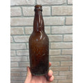 Vintage Pre-Prohibition Schlitz Milwaukee Beer Amber Bottle Embossed Globe Logo