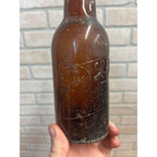 Vintage Pre-Prohibition Schlitz Milwaukee Beer Amber Bottle Embossed Globe Logo