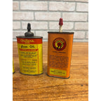 Vintage Lot (4) Gun Hand Oilers Oil Cans Remington, Hoppe's, Outers 445 Hunting