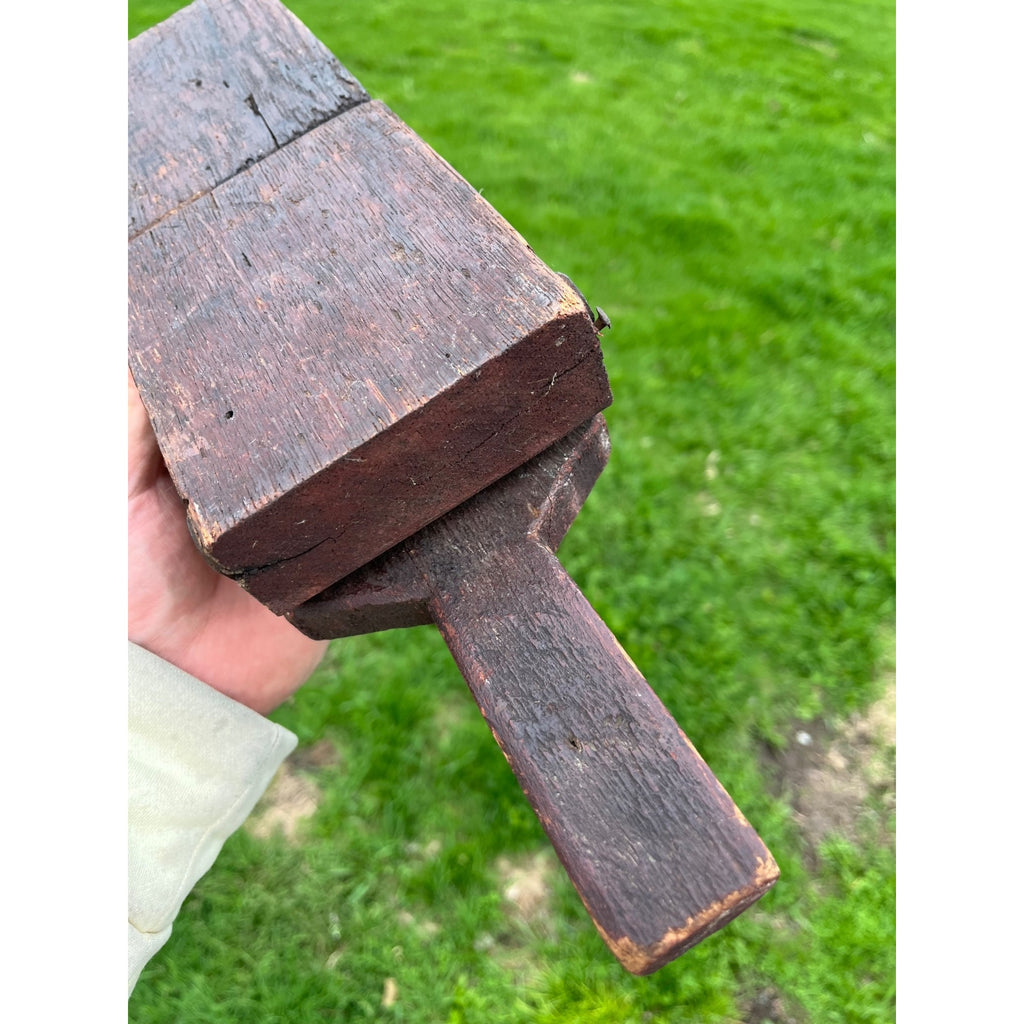 Antique Civil War Battle Rattle Folk Art Wooden Hinged Clapper Noisemaker AAFA