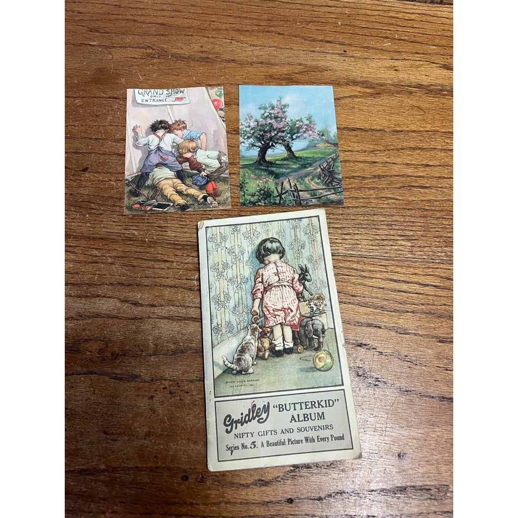 RARE Vintage 1920s Gridley Butter Butterkid Album Advertising Card Milwaukee WI