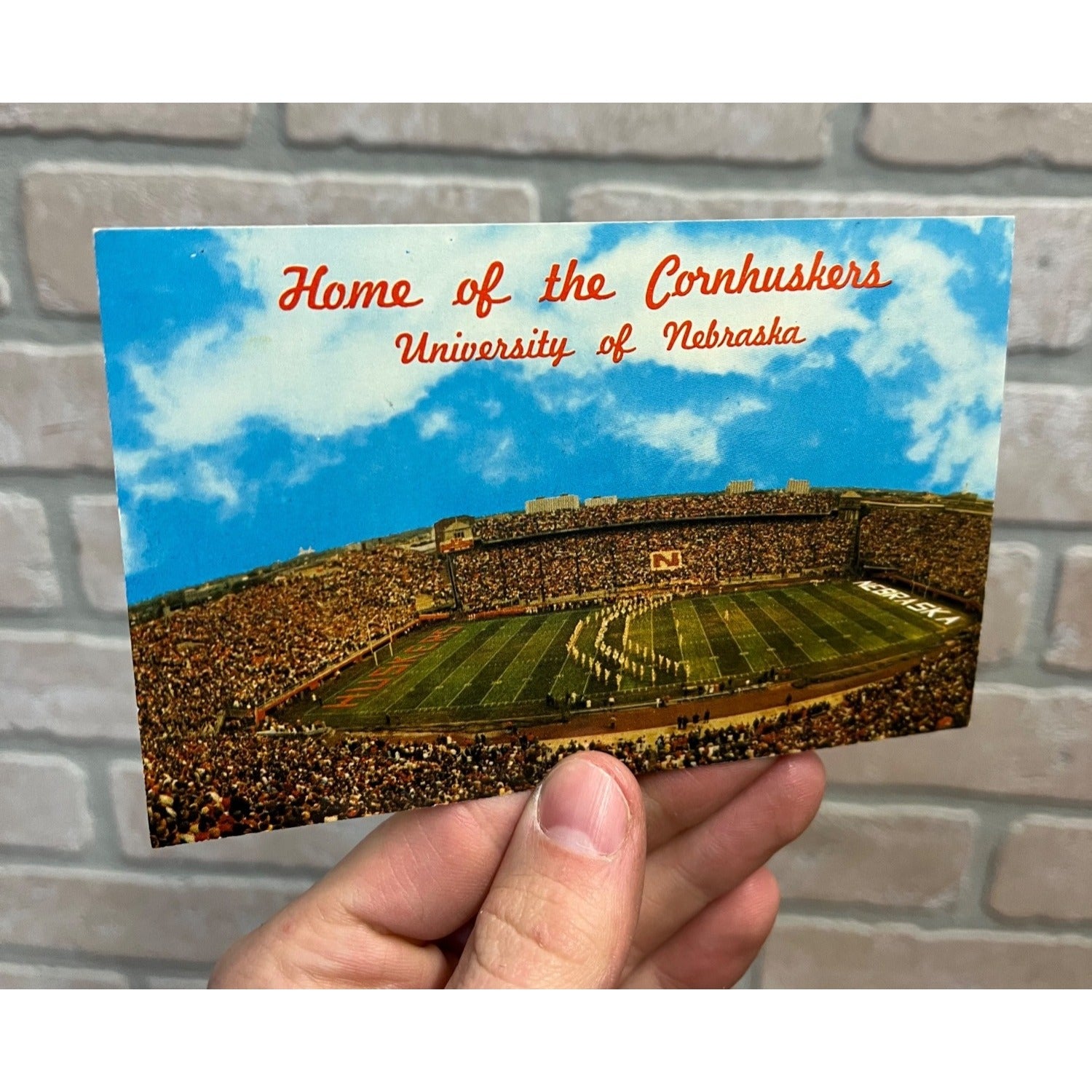 Vintage 1960s Memorial Stadium Home of University Nebraska Cornhuskers Postcard