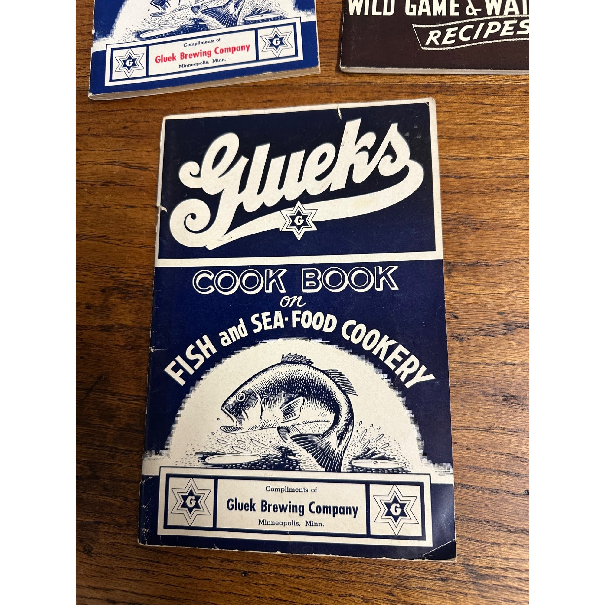 Vintage 1940s Gluek Beer Advertising Recipe Booklets Wild Game + Seafood Lot