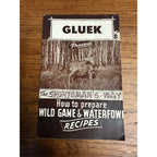 Vintage 1940s Gluek Beer Advertising Recipe Booklets Wild Game + Seafood Lot