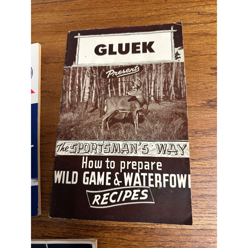 Vintage 1940s Gluek Beer Advertising Recipe Booklets Wild Game + Seafood Lot