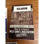 Vintage 1940s Gluek Beer Advertising Recipe Booklets Wild Game + Seafood Lot
