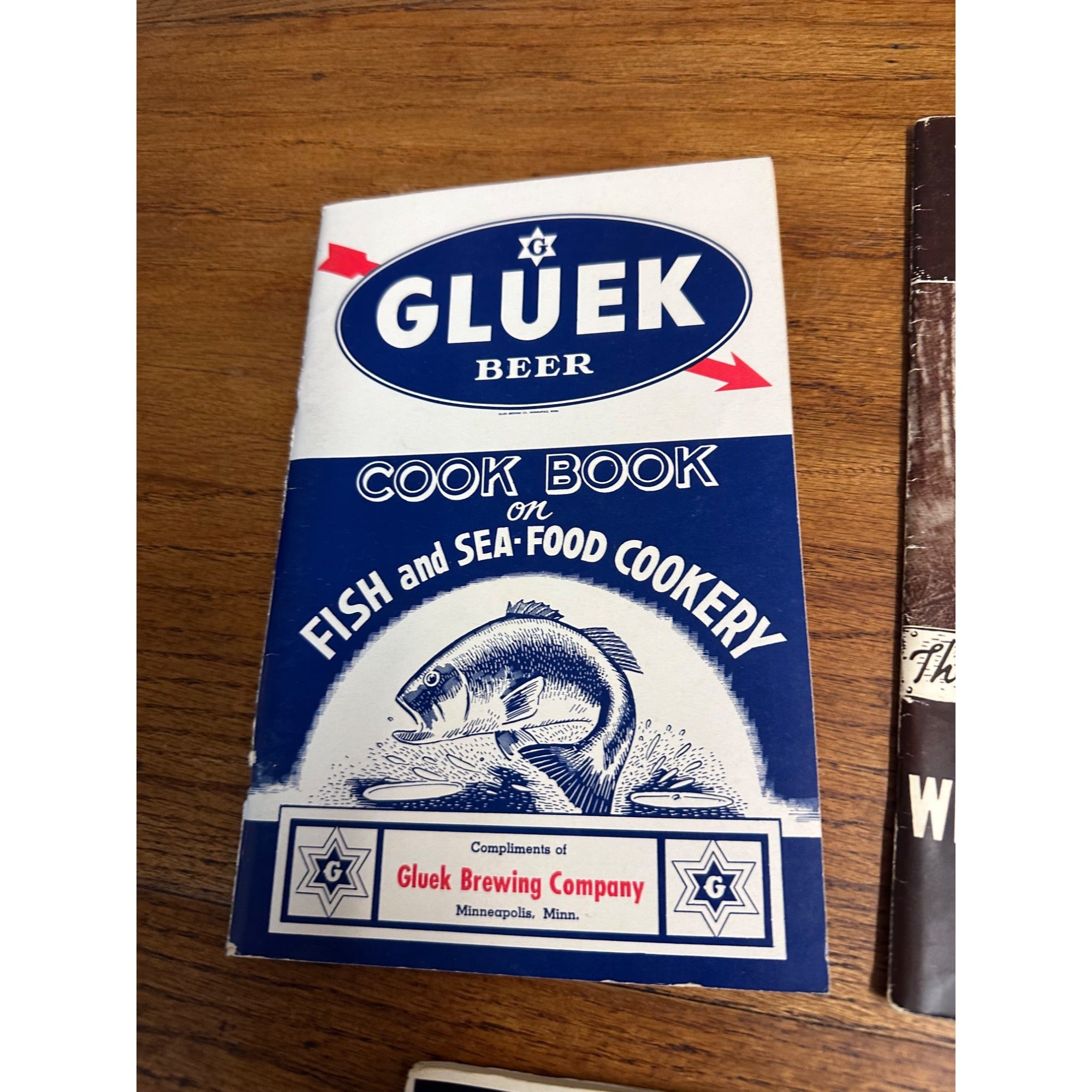 Vintage 1940s Gluek Beer Advertising Recipe Booklets Wild Game + Seafood Lot