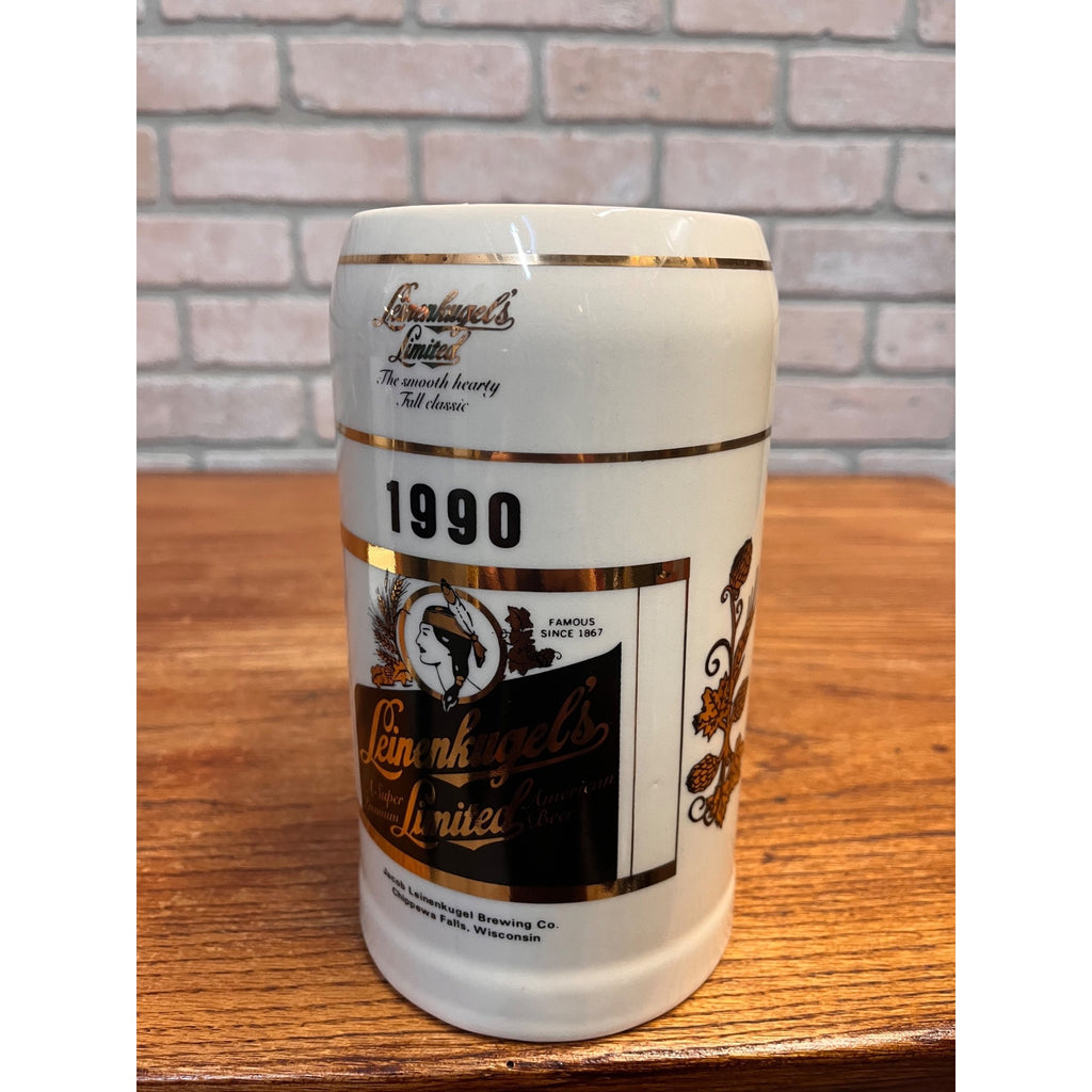 Leinenkugels 1990 Limited Beer Stein Limited Edition 1/1800 Produced 7.5” Tall
