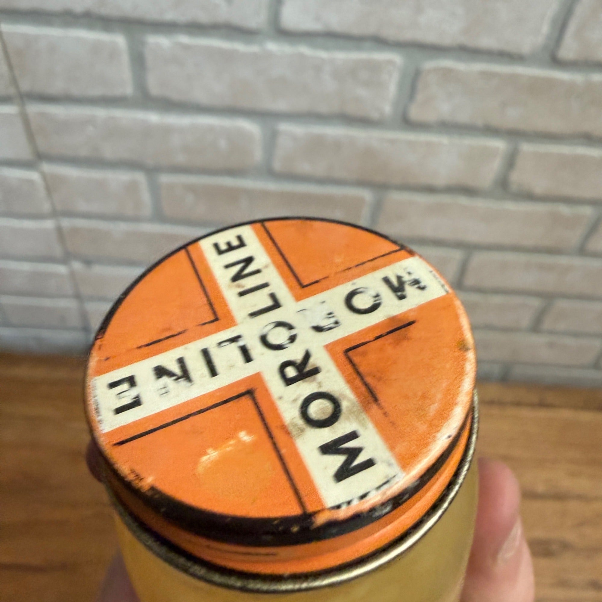 Vintage Pharmacy Drug Store Moroline Petroleum Jelly Jar No 6 Size