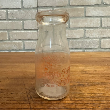 Better Farms Dairy Half Pint ACL Milk Bottle Fond du Lac Wis Lamartine