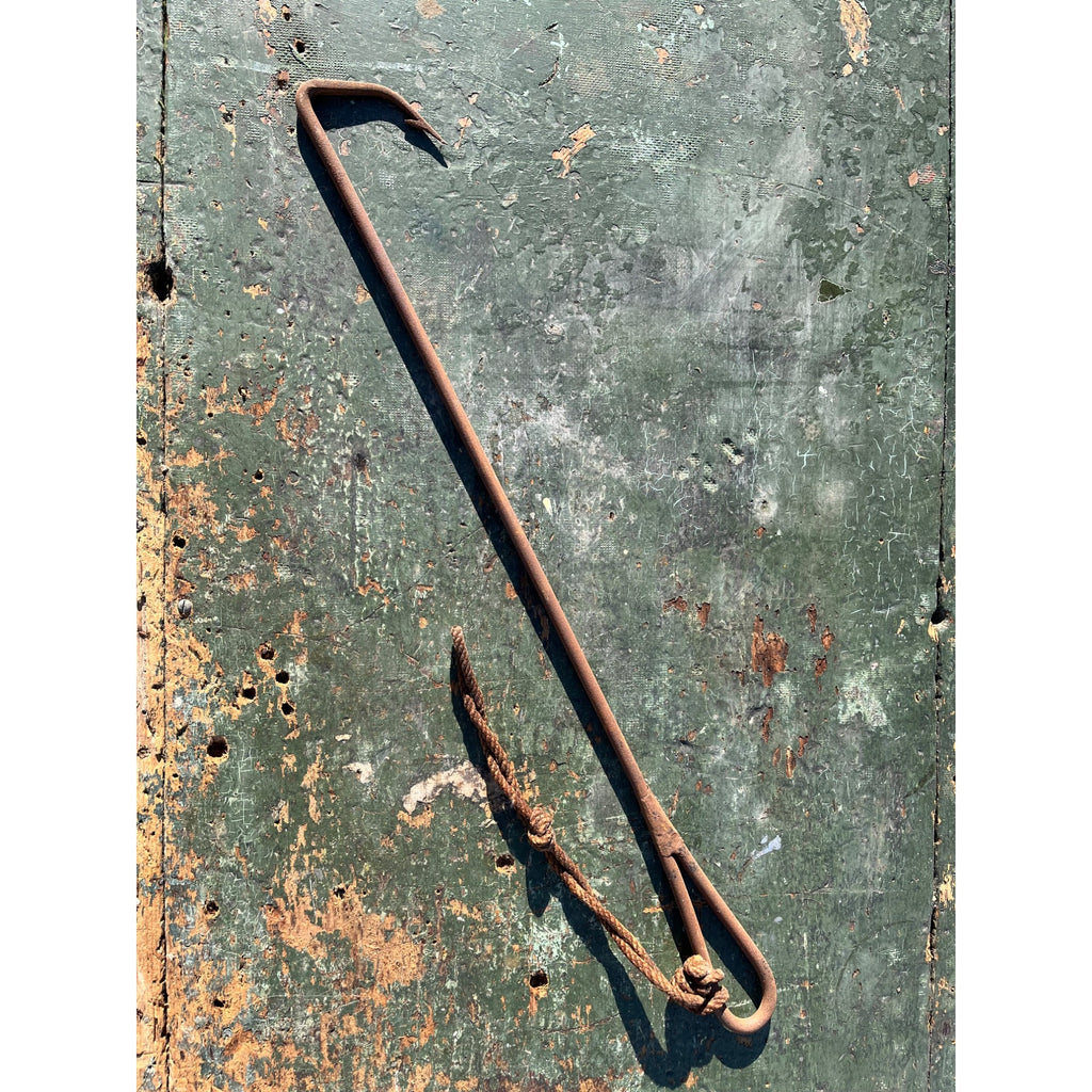 Antique Wrought Iron Fishing Gaff Hook Harpoon Spear Tool Butcher's Meat Hook