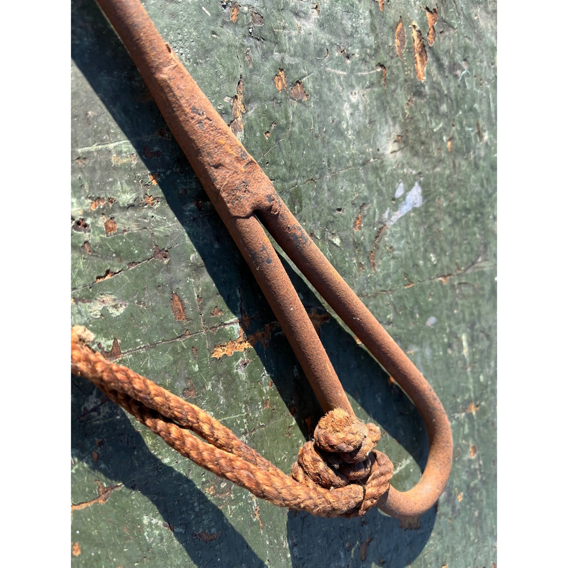 Antique Wrought Iron Fishing Gaff Hook Harpoon Spear Tool Butcher's Meat Hook