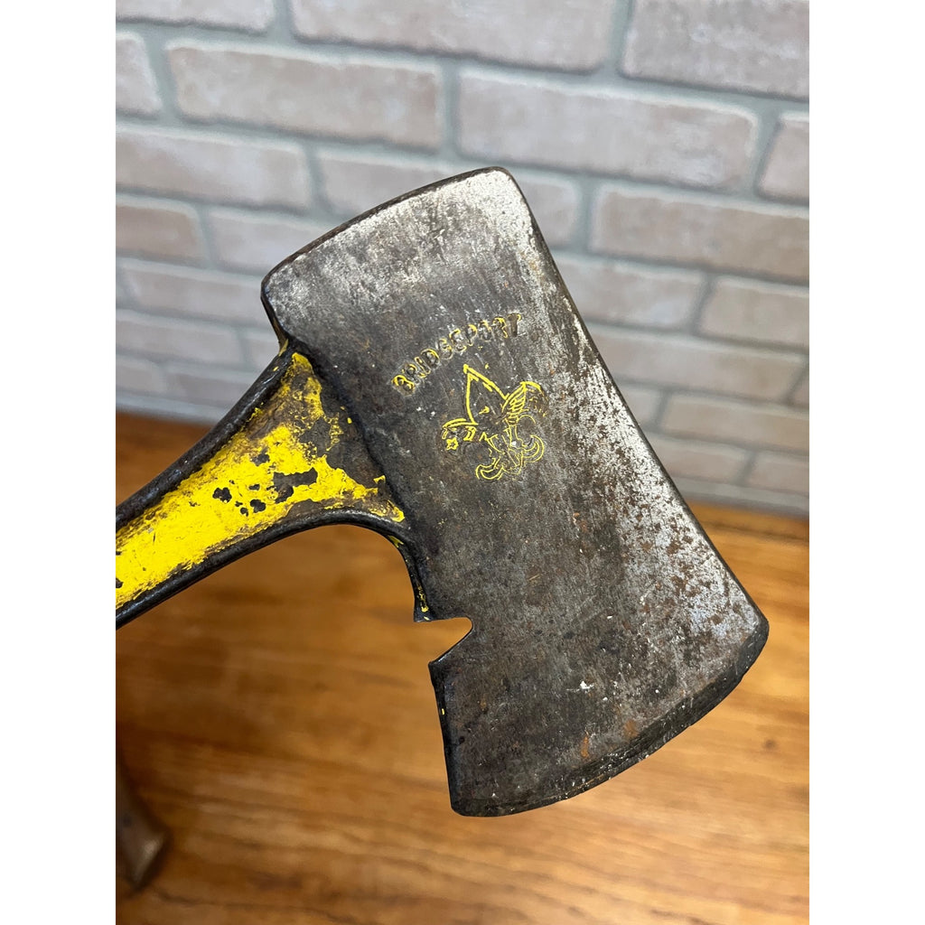 Bridgeport BSA boy scouts hatchet axe rubber handle grip USA vintage