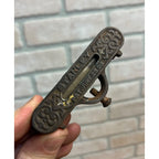 Antique Stanley Patent 1896 Ornate Cast Iron Pocket Level Tool