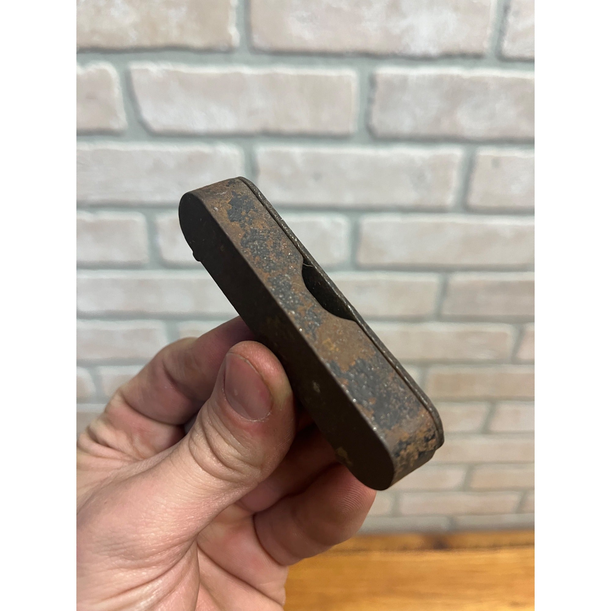 Antique Stanley Patent 1896 Ornate Cast Iron Pocket Level Tool