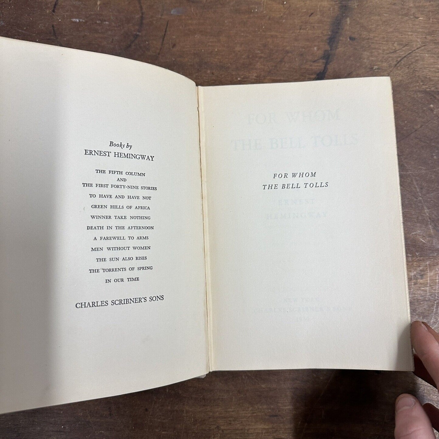 For Whom the Bell Tolls by Ernest Hemingway Scribner’s 1st Edition (1940)