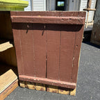 Antique Primitive Wooden Yellow Green Storage Cabinet Cupboard