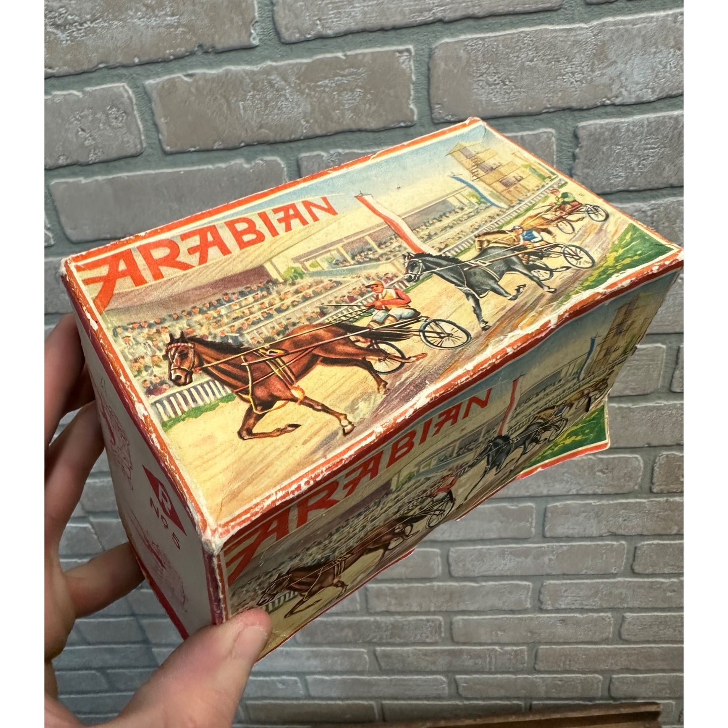 Vintage 1950s Arabian Racing Horse Windup Toy DGM West Germany + Box