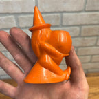 Vintage Halloween Rosbro Plastics Candy Container toys Orange Cat Wheels Witch JOL