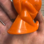 Vintage Halloween Rosbro Plastics Candy Container toys Orange Cat Wheels Witch JOL