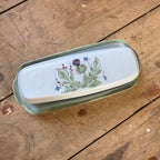 Buchan Thistle Serving  Scotland Stoneware Pottery Covered Butter Dish