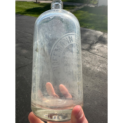 VINTAGE GLASS SELTZER BOTTLE HOFFMAN BEVERAGE MILWAUKEE WISCONSIN