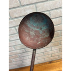 Vintage 1970s Hand Forged Copper Ladle Spoon 17.5" Folk Art