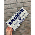 Vintage Anchor Pontiac Buick Dealer Metal Booster License Plate Elkton MD