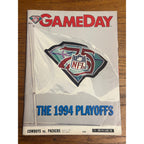 1995 Dallas Cowboys vs Green Bay Packers Gameday Program Press 1994 Playoffs