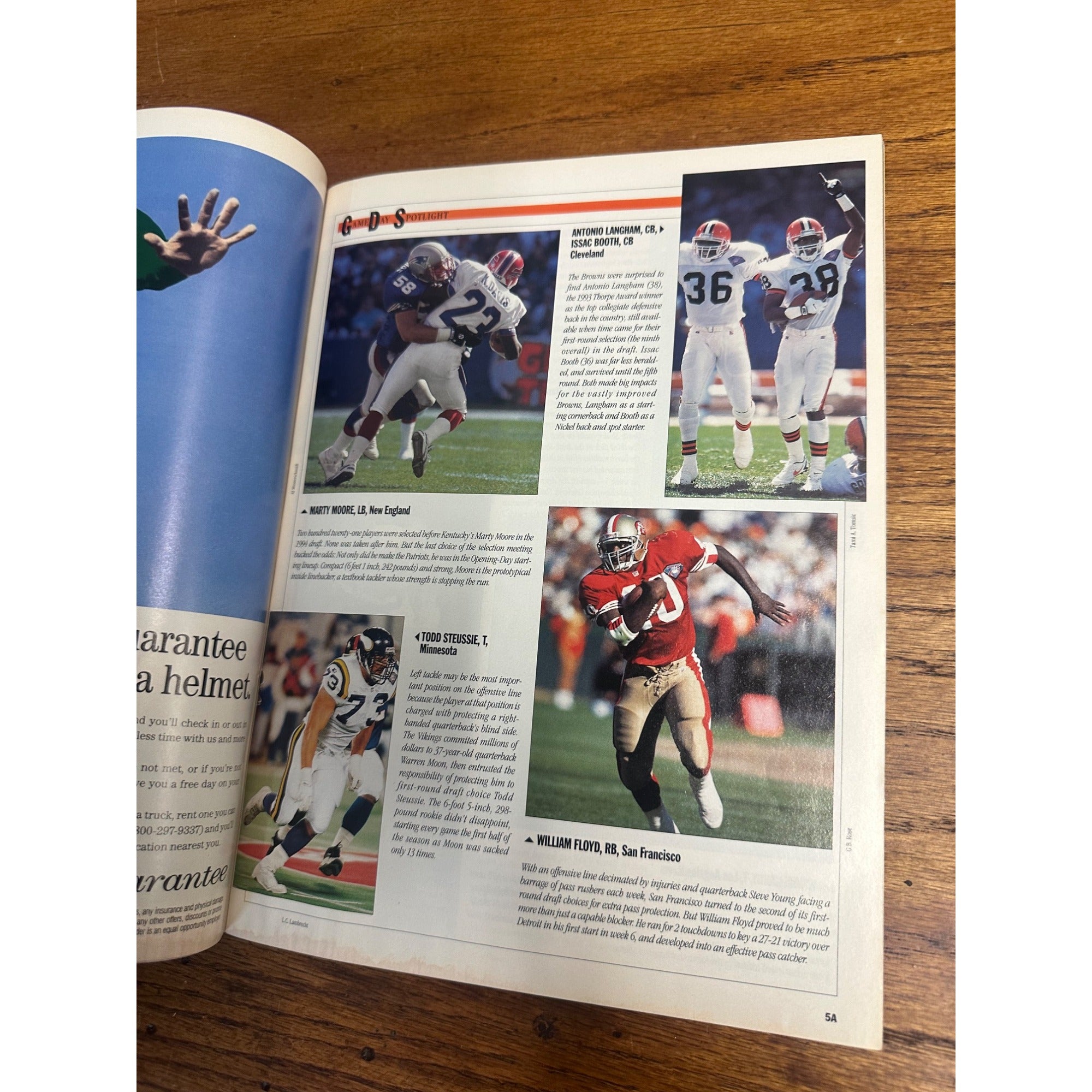 1995 Dallas Cowboys vs Green Bay Packers Gameday Program Press 1994 Playoffs