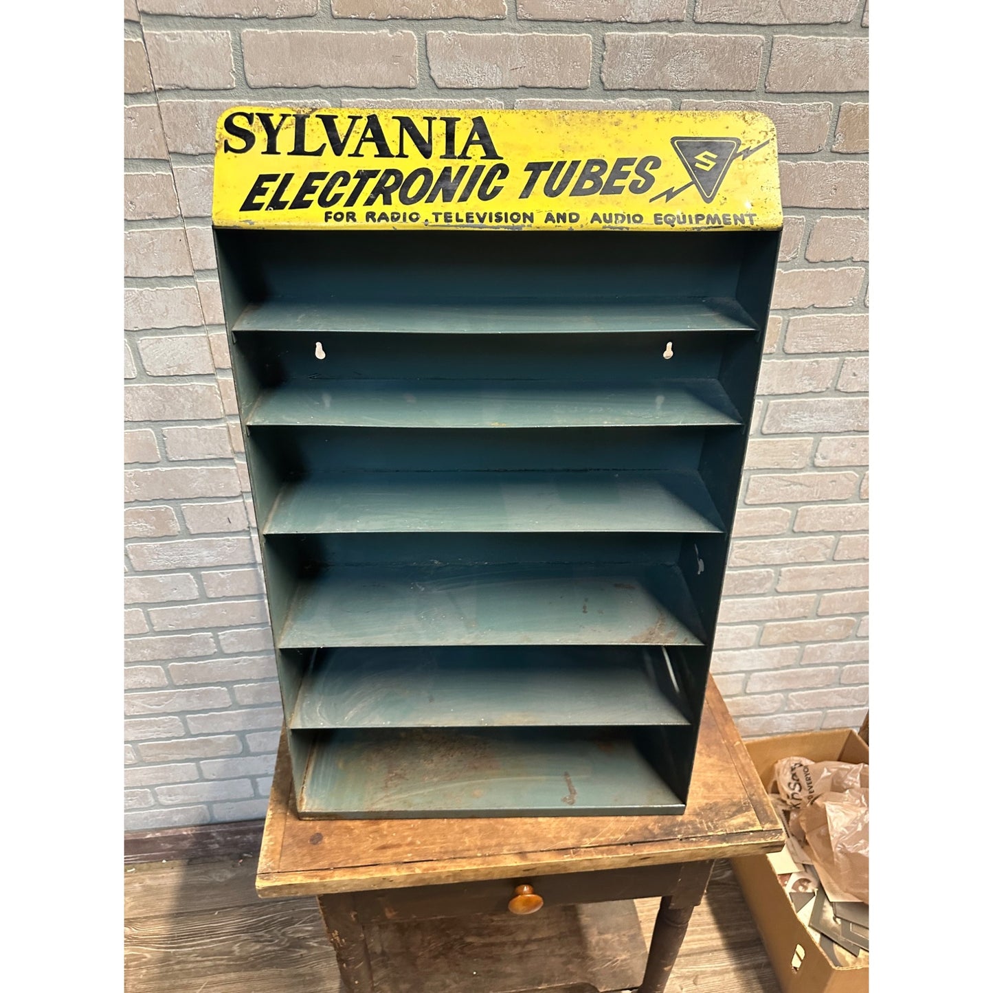 Vintage 1950s Sylvania Electronic Tubes Radio TV Advertising Store Display Sign