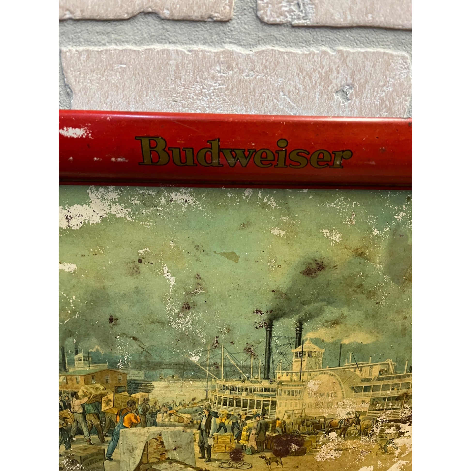 Vintage Pre-Prohibition Budweiser Beer Tray Anheseur-Busch 1914 Pre-Pro