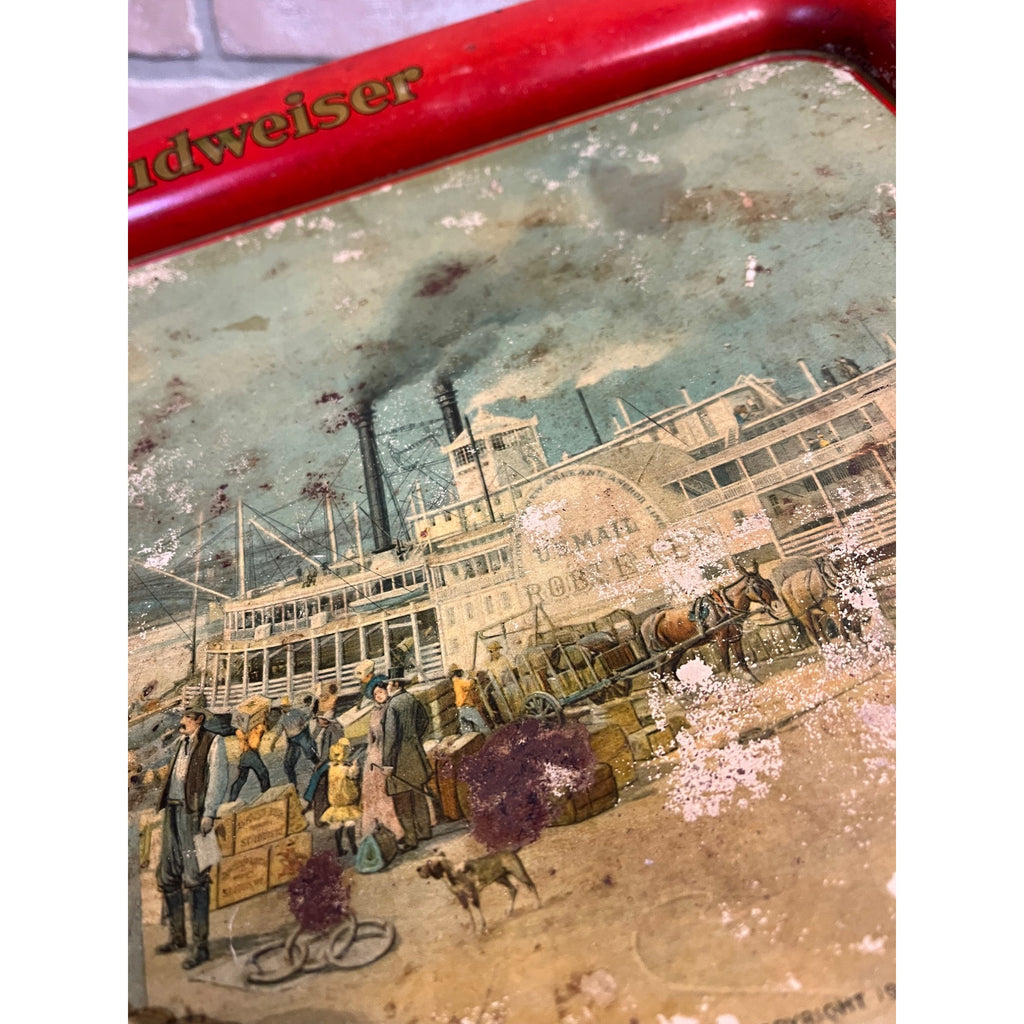 Vintage Pre-Prohibition Budweiser Beer Tray Anheseur-Busch 1914 Pre-Pro