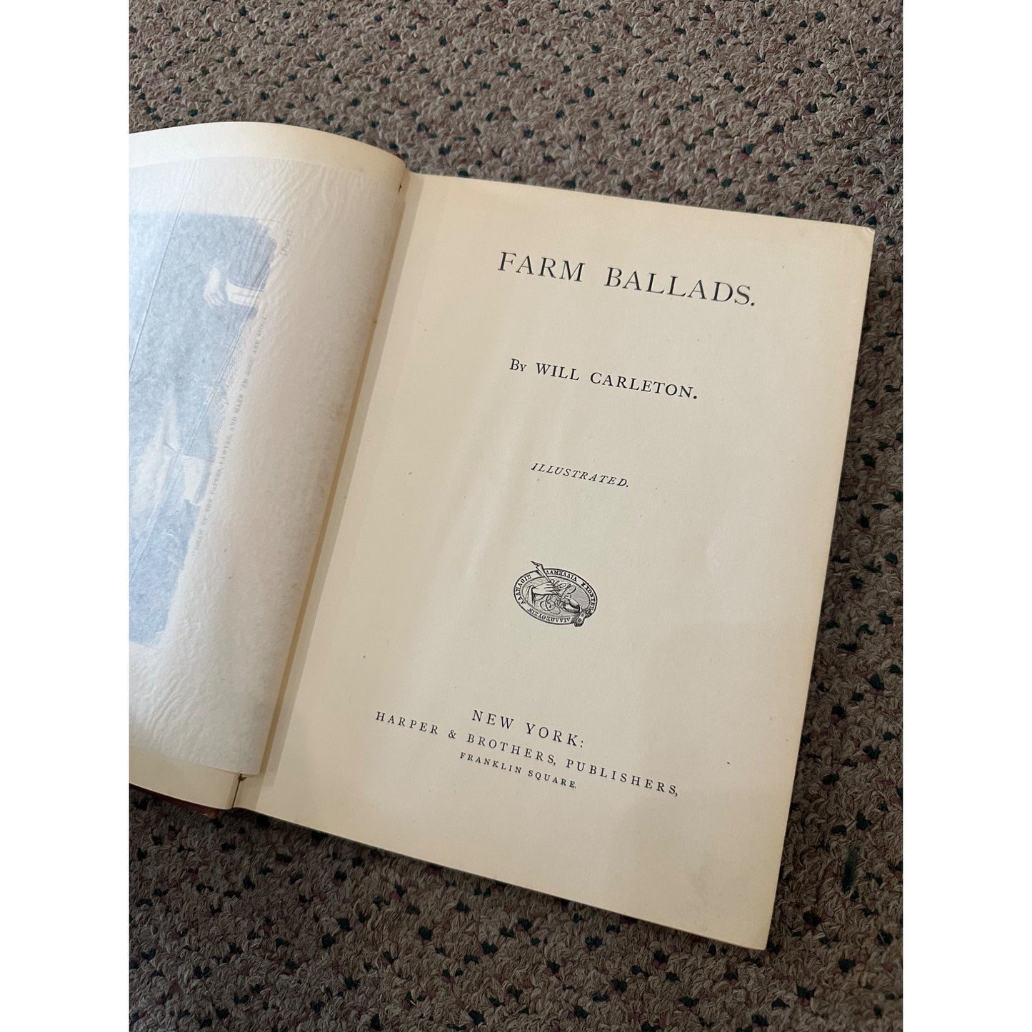 Antique Huge Lot (8) Will Carleton Farm Ballads / Legend Hardcover Books Ornate