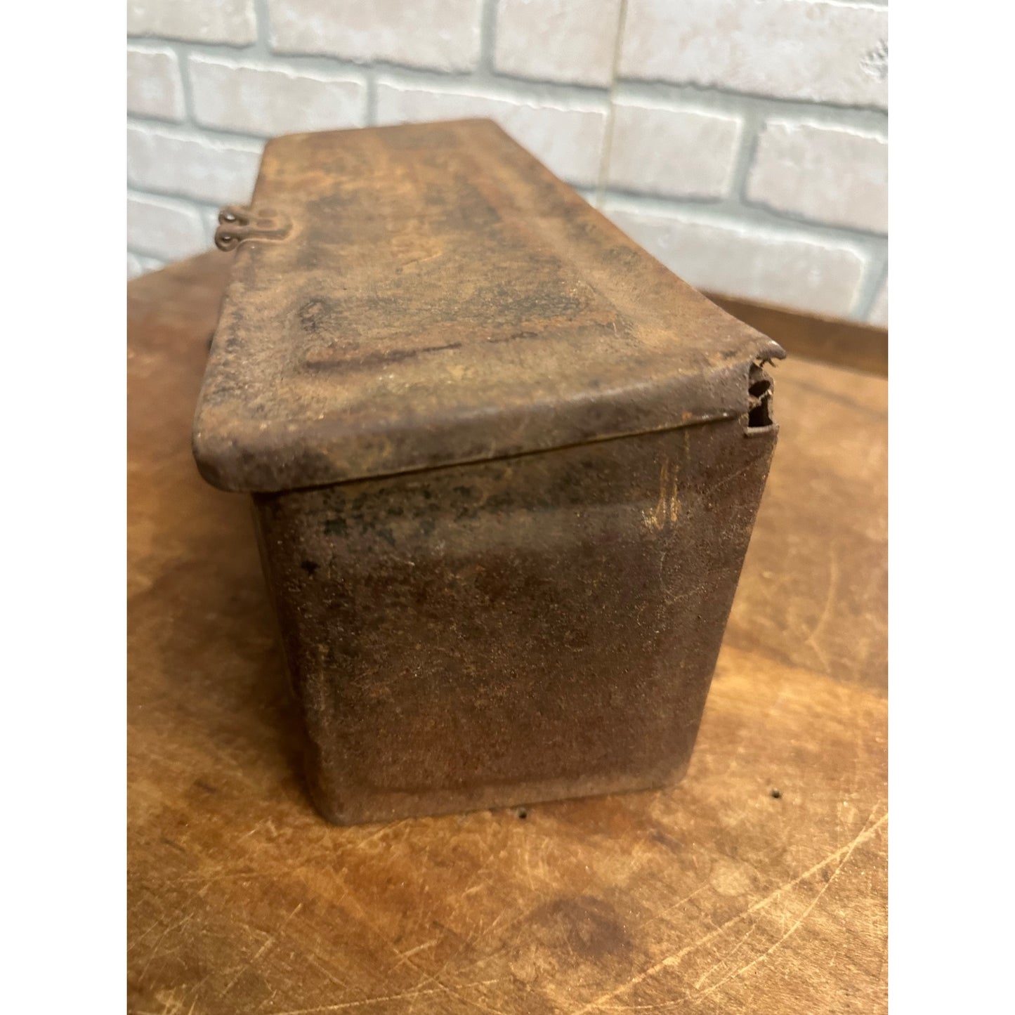 Antique Fordson Steel Embossed Tractor Storage Tool Box - NO Latch