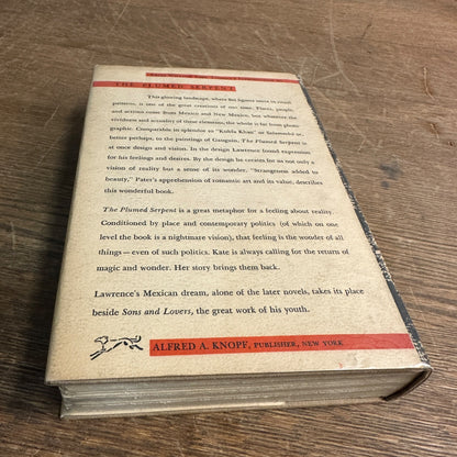 The Plumbed Serpent (D.H. Lawrence) 1951 3rd Printing Hardcover Dust Jacket - VG