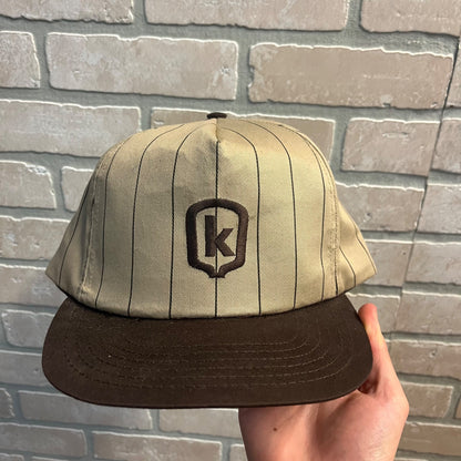 PINSTRIPE KELTGEN SEED CO AGRICULTURAL FARM RETRO SNAPBACK HAT USA MADE